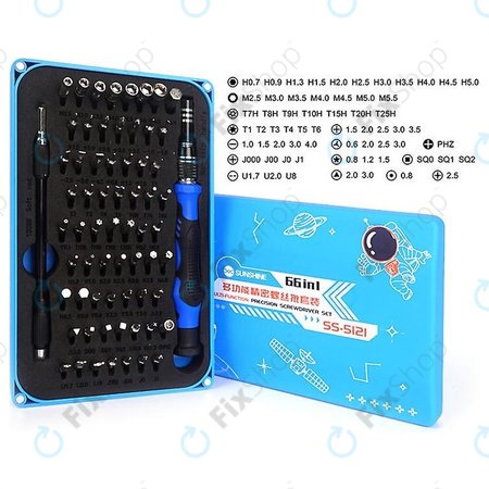 Sunshine SS-5121 - Kit de tournevis de précision et embouts 66en1