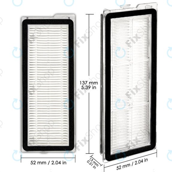 Filtre à poussière, 2 pièces pour Xiaomi Roborock QV 35A, QV 35S