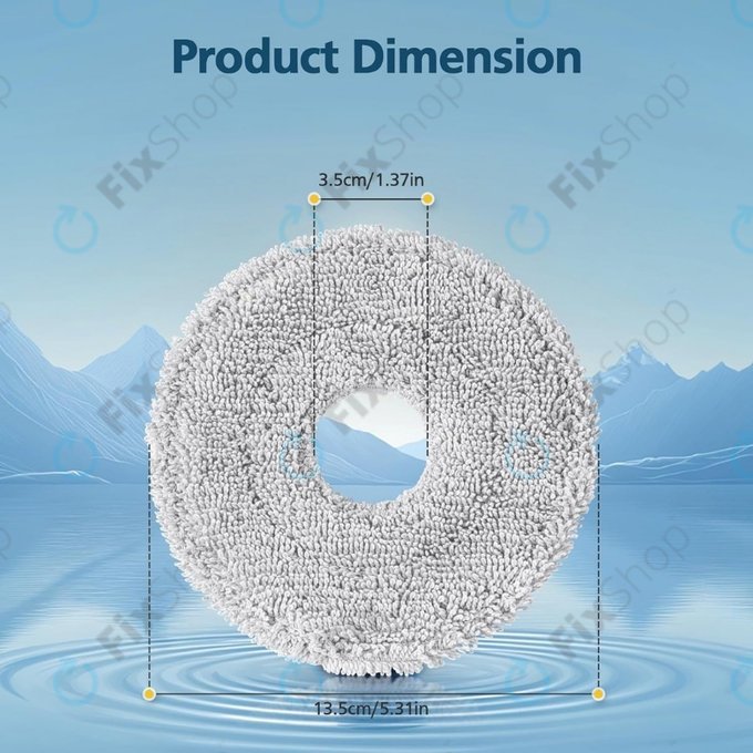 Chiffon de vadrouille, 2 pièces pour Xiaomi Dreame X40 Ultra, L40 Ultra, L10s Ultra, Pro Gen2, Mova E30 Ultra