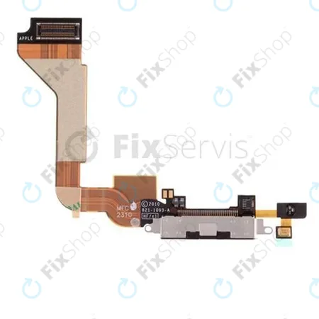 Apple iPhone 4 - Connecteur de charge + Microphone + Câble flexible (Noir)