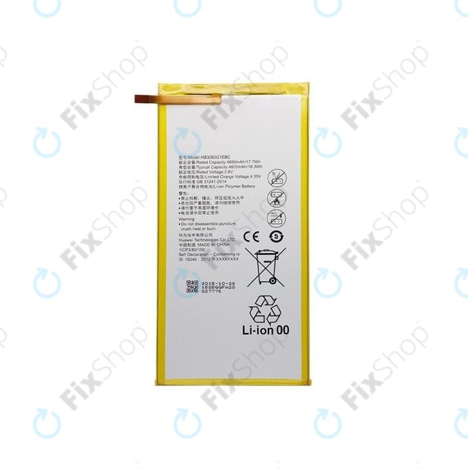 Huawei EE Eagle, MediaPad T1 8.0, T1 10 - Batterie HB3080G1EBC 4800mAh