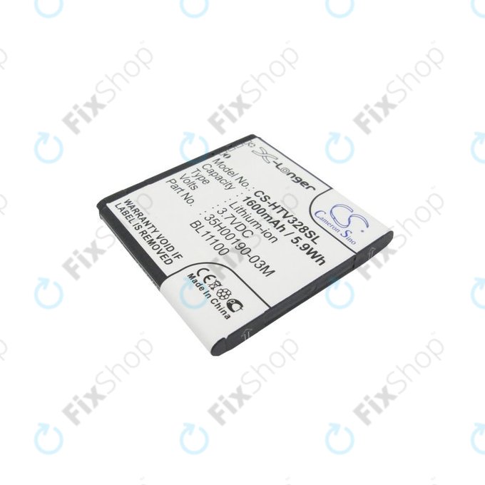 Batterie pour HTC Desire X, Desire V, 1600mAh, Li-Ion, 3.7V, 35H00190-03M, HQ