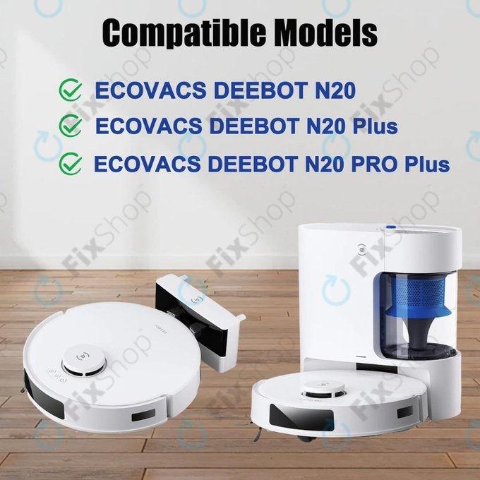 Chiffon de vadrouille, 2 pièces pour Ecovacs Deebot N20, N20 Plus, N20 Pro Plus