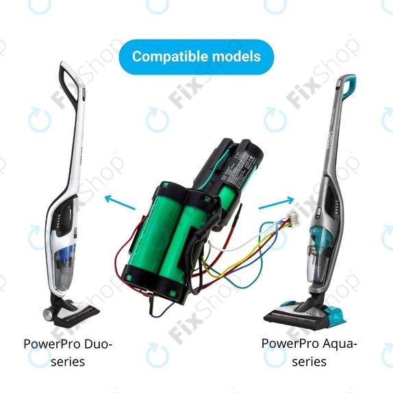 Philips PowerPro Duo, PowerPro Aqua - Batterie 5ICR19/65 2500mAh HQ