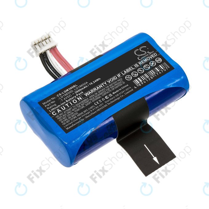 Batterie pour Ingenico Apos A8, 2600mAh, Li-Ion, 7.4V, LD18650D, HQ