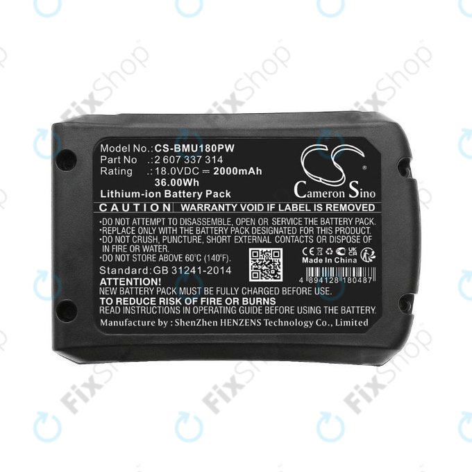 Bosch 18V -  Batterie 2 607 337 314 Li-Ion 18.0V 2000mAh HQ