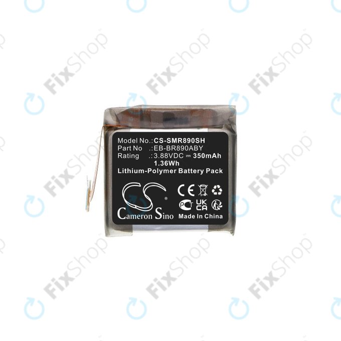 Batterie pour Samsung Galaxy Watch4 Classic 46 mm, 350mAh, Li-Pol, 3.88V, EB-BR890ABY, HQ