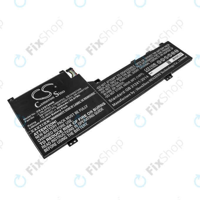 Batterie pour Lenovo Yoga S740 14, IdeaPad S740-14IIL, 3950mAh, Li-Pol, 15.36V, L19L4PD2, HQ
