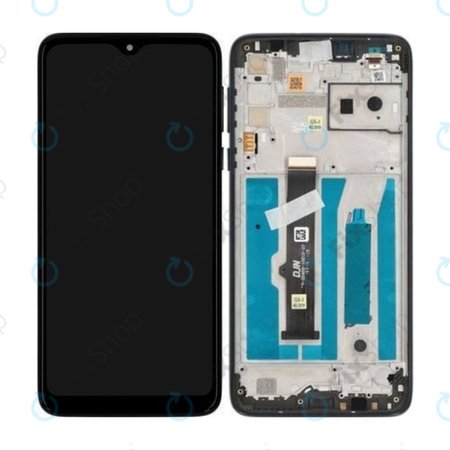 Motorola One Macro - Écran LCD + Écran Tactile + Cadre (Bleu Espace) - 5D68C15386 Genuine Service Pack