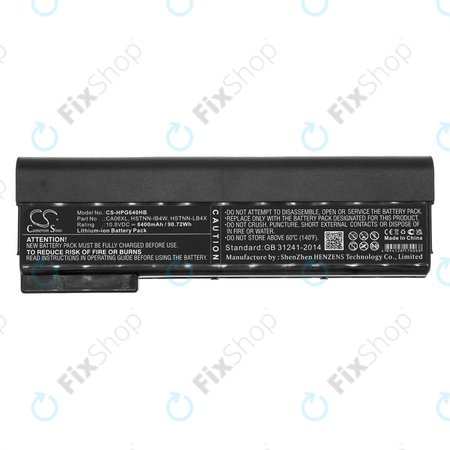 Batterie pour HP ProBook 640 G1, 650 G1, 655 G1, 645 G1, 8400mAh, Li-Ion, 10.8V, CA06XL, HQ