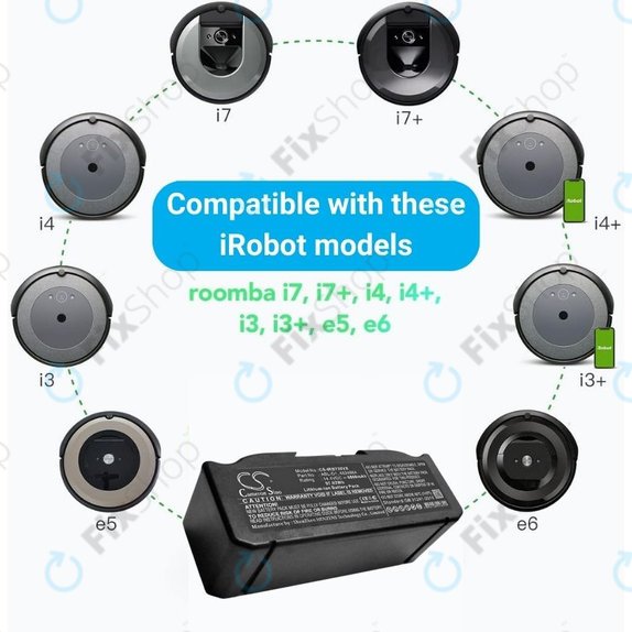iRobot Roomba e-series, i-series - Batterie ABL-D1, 4624864, ABL-D2 6800mAh HQ