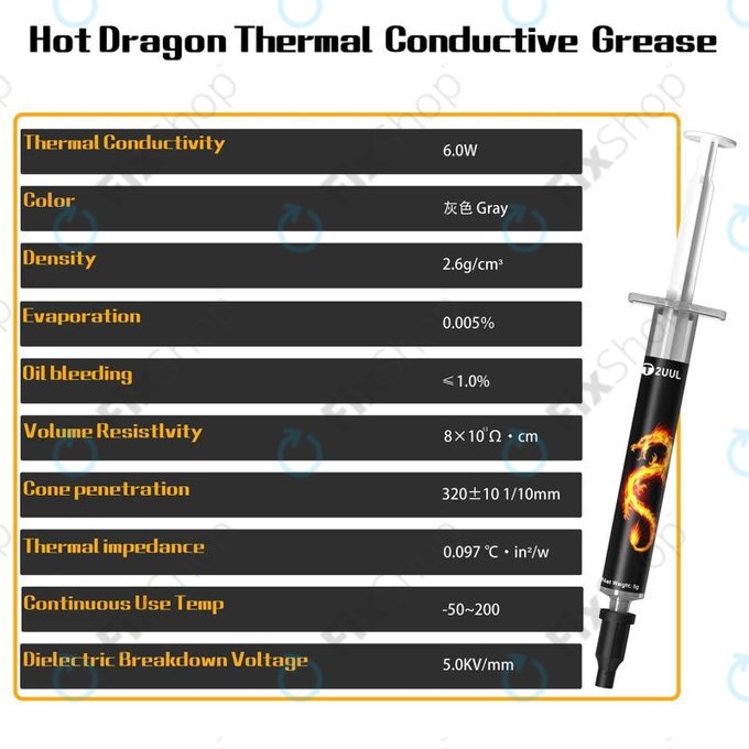 2UUL Hot Dragon - Graisse conductrice thermique (2pcs)