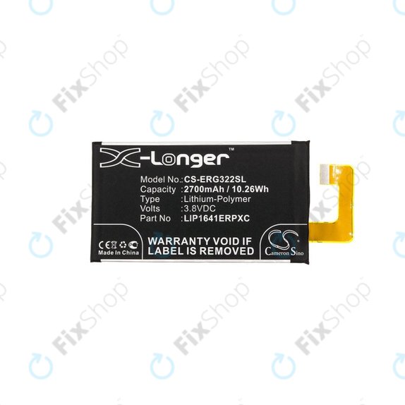 Batterie pour Sony Xperia XA1 Ultra G3221, 2700mAh, Li-Pol, 3.8 V, LIP1641ERPXC, HQ