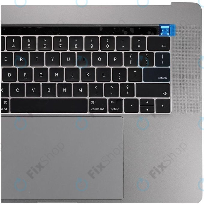 Apple MacBook Pro 15" A1707 (Fin 2016 - Mi 2017) - Cadre clavier supérieur + clavier US + microphone + trackpad + haut-parleurs (gris sidéral)