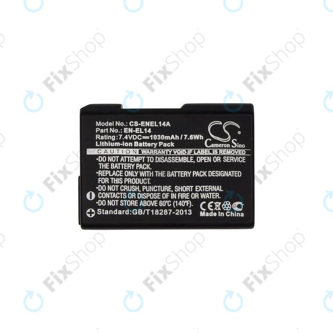 Nikon Coolpix séries D, séries P - Batterie EN-EL14 Li-Ion 1030mAh HQ