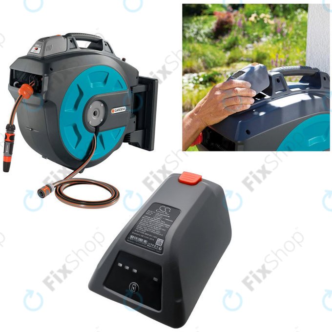 Batterie pour Gardena Comfort Wand-Schlauchbox 35, 8025-20, 1500mAh, Li-Ion, 18V, 008A231, HQ