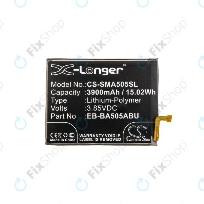 Batterie pour Samsung A20 A205F, 3900mAh, Li-Pol, 3.85 V, EB-BA505ABN, HQ