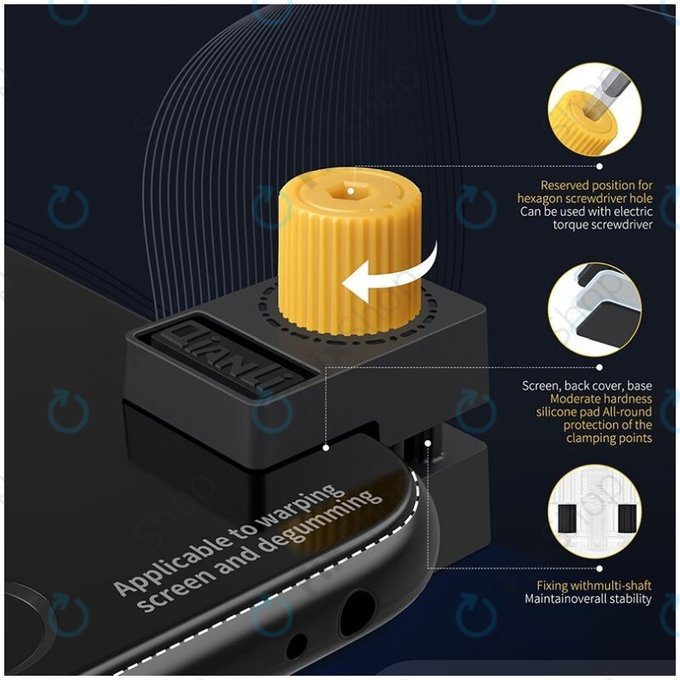 QianLi iClamp 2.0 - Pince en plastique avec remplissage en caoutchouc - Portée 12 mm (4 pièces)