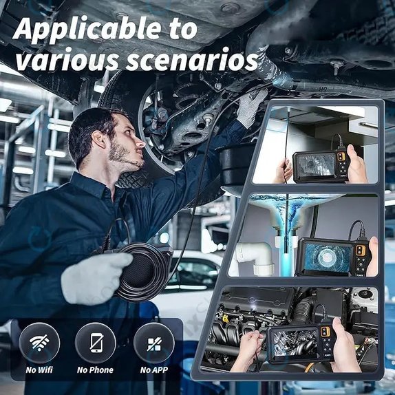 Caméra endoscopique industrielle avec écran IPS 4,3", 10m