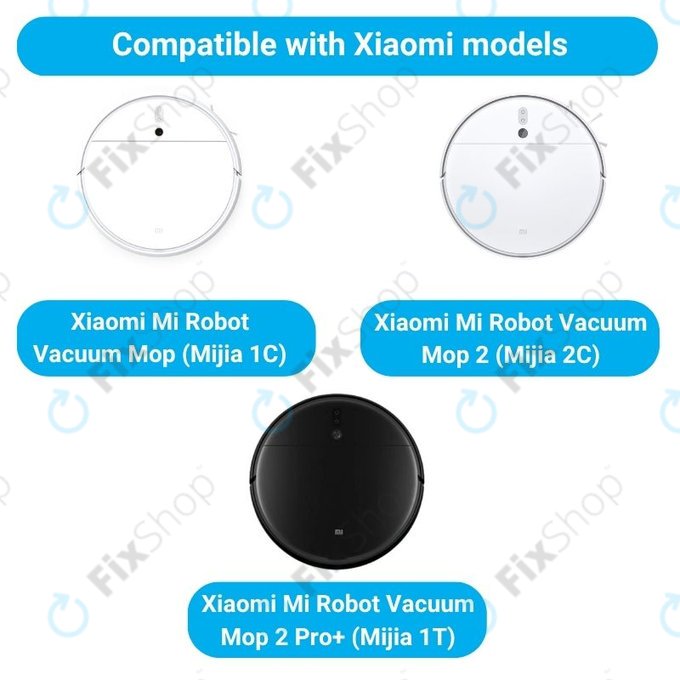Kit de pièces de rechange pour Xiaomi Viomi V2, V2 Pro, V3, SE, Mi Robot Vacuum Mop Pro (P), 2S (2x Brosse principale, 4x Filtre, 4x Brosse latérale)