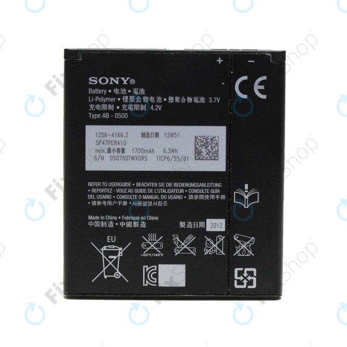 Sony Xperia J (ST26i), L (C2105), M (C1905), E1 (D2005) - Batterie BA900 1700mAh