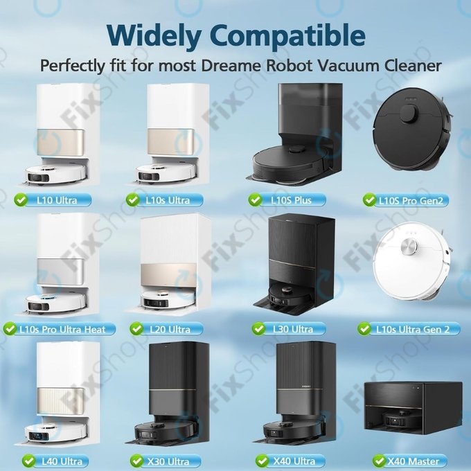 Chiffon de vadrouille, 2 pièces pour Xiaomi Dreame X40 Ultra, L40 Ultra, L10s Ultra, Pro Gen2, Mova E30 Ultra