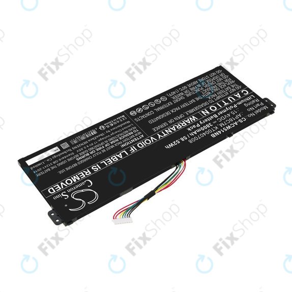 Batterie pour Acer ConceptD 3, Spin 5, Swift 3, 5, X, Travelmate Spin P4, 3800mAh, Li-Pol, 15.4V, AP18C7M, HQ