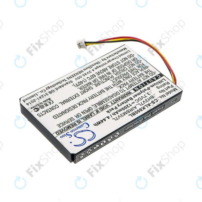 Batterie pour Autec Air A4, A6, A8, 1200mAh, Li-Pol, 3.7V, BH3V7L, AIRBM3V7L, HQ