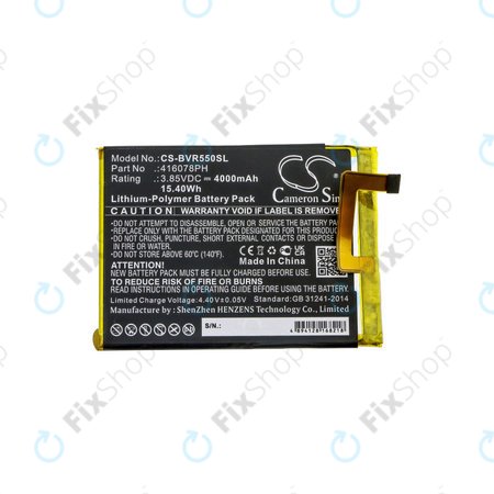 Batterie pour Blackview BV5500, 4000mAh, Li-Pol, 3.85V, 416078PH, HQ