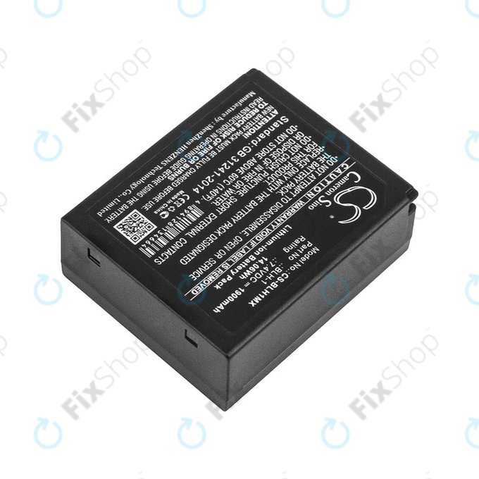 Batterie pour Olympus EM1, 1900mAh, Li-Ion, 7.4V, BLH-1, HQ