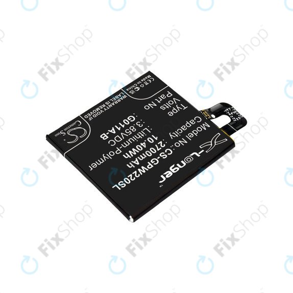 Batterie pour Google Pixel 2 G011A, 2700mAh, Li-Pol, 3.85 V, G011A-B, HQ