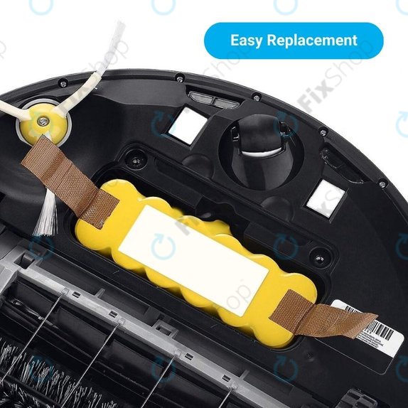 iRobot Roomba 500, 600, 700, 800, 900-series, R3, Scooba 450, Vileda 137173 - Batterie 11702, GD-Roomba-500, VAC-500NMH-33 Ni-MH 14.4V 3500mAh