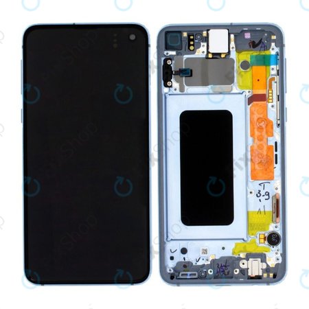 Samsung Galaxy S10e G970F - Écran LCD + Écran tactile + Cadre (Bleu prisme) - GH82-18852C, GH82-18836C Genuine Service Pack