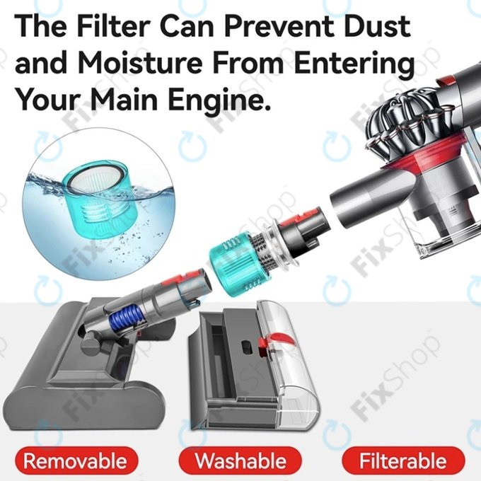 Dyson V-series - Tete de sol Submarine avec filtre lavable