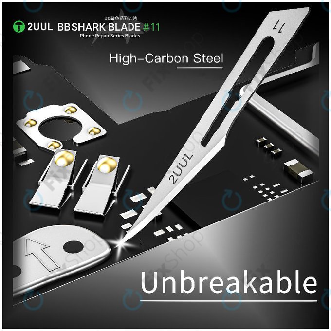 Lames de scalpel Shark n°11, BB, 2UUL DA18, 100 pcs/boîte