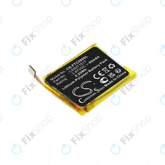 Batterie pour Fitbit Charge 5, 65mAh, Li-Pol, 3.87V, LSS271617, HQ