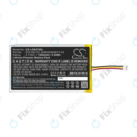 Batterie pour Logitech G913, G913 TKL, G915, G915TKL, 1500mAh, Li-Pol, 3.7V, 533-000152, HQ