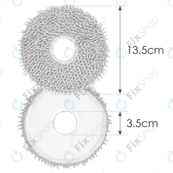 Chiffon de vadrouille, 2 pièces, Antibactérien pour Ecovacs Deebot T-series, X-series