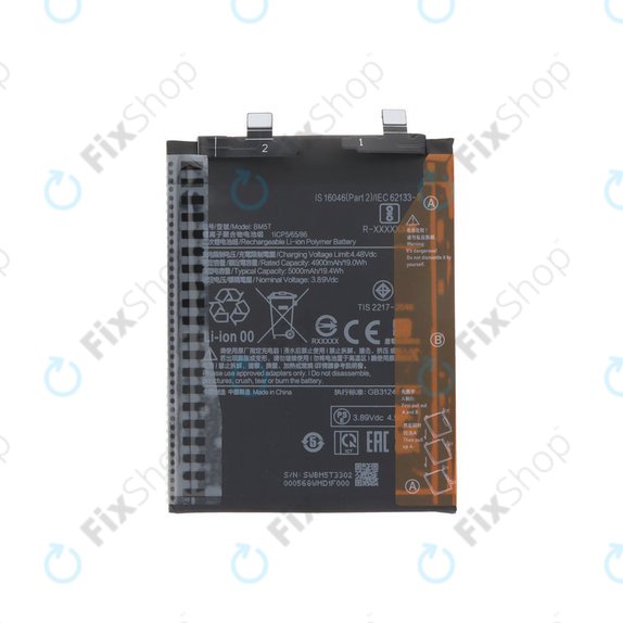 Batterie pour Xiaomi 13T 2306EPN60G, Redmi Note 13 Pro 4G 23117RA68G 2312FPCA6G, 5000mAh, BM5T, Genuine Service Pack