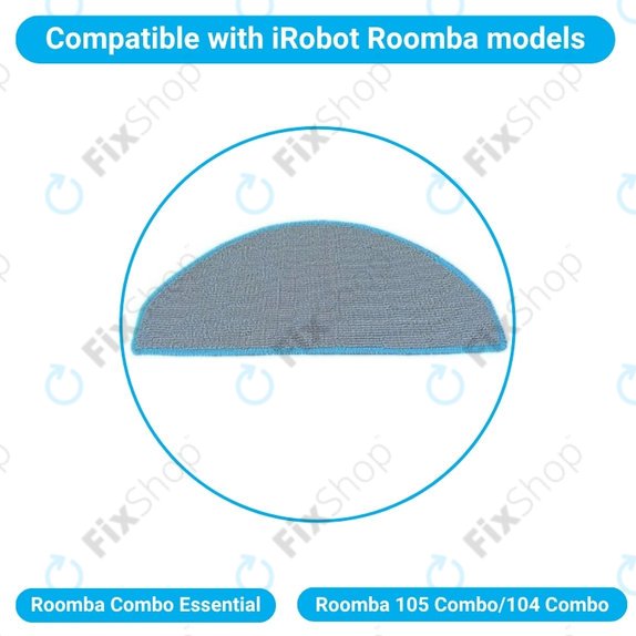 Chiffon de vadrouille, 2 pièces pour iRobot Roomba Combo Essential, Roomba 105 Combo, 104 Combo