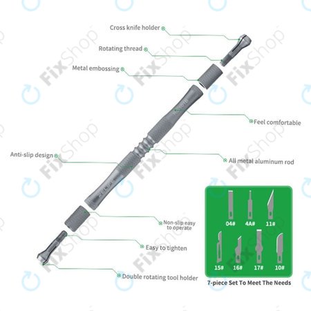 Relife RL-101B - Ensemble de couteaux à lame pour enlever la colle CPU 8 en 1