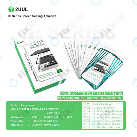 Adhésif d’étanchéité écran LCD pour iPhone 12, 2UUL SA12, (5pcs)