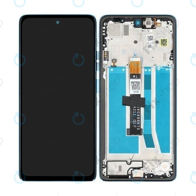 Motorola Moto G75 5G - Écran LCD + Écran tactile + Cadre (Aqua Blue) - 5D68C29067 Genuine Service Pack