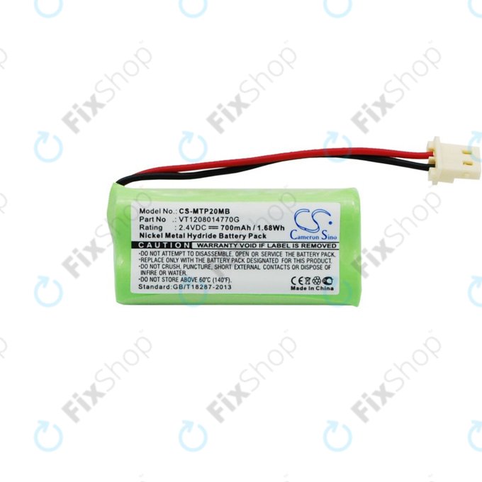 Batterie pour Motorola MBP20, 700mAh, Ni-MH, 2.4V, VT1208014770G, HQ