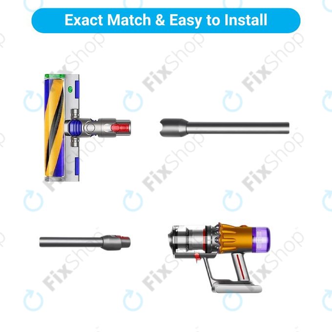 Dyson V12 - Tube d'aspiration (Argent)