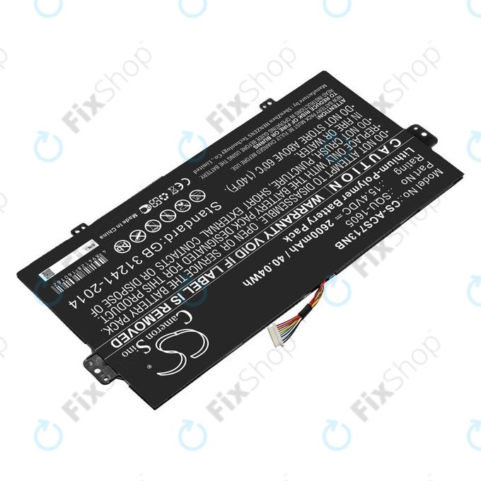 Batterie pour Acer SF713-51, 2600mAh, Li-Pol, 15.4V, SQU-1605, HQ