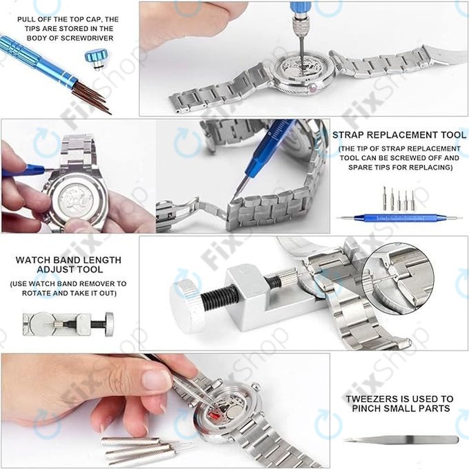 Kit d'outils de réparation de montres - 185pcs