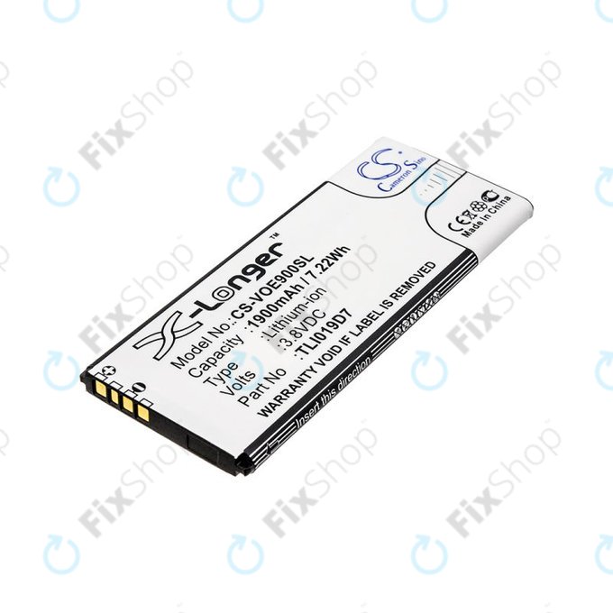 Batterie pour Alcatel 1 Dual Sim, TCL 5033, Vodafone VFD, Telstra, 1900mAh, Li-Ion, 3.8V, TLI019D7, HQ