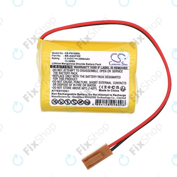 Batterie pour Beta iSV Amplifier, 2200mAh, Li-MnO2, 6V, BR-AGCF2W, HQ