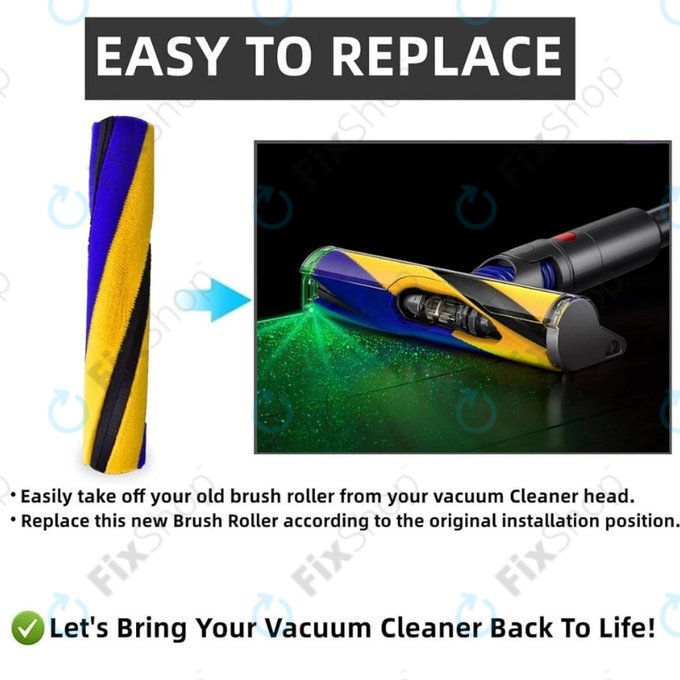 Dyson V11, V12, V15, V15s Detect Submarine - Brosse principale Slim Fluffy avec tete de nettoyage a rouleau doux